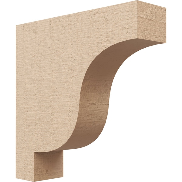 Ekena Millwork 3"W x 12"D x 12"H Thin Newport Rough Cedar Woodgrain TimberThane Corbel, Primed Tan CORUR03X12X12NEWRCPR - main